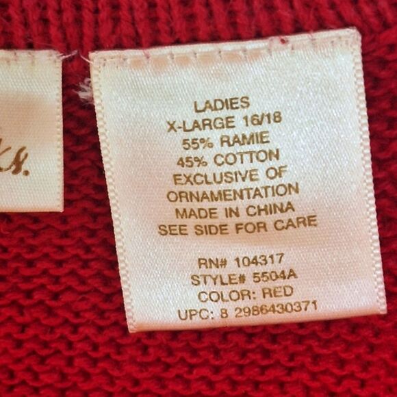 Vintage Bobbie Brooks Christmas Sweater Vest Skiing Snowmen Women's size XL - Picture 8 of 16